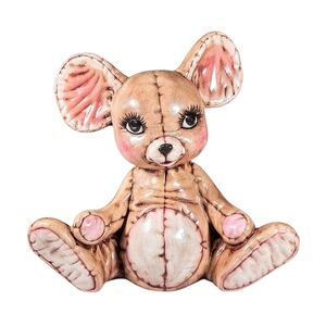 Vintage KIMPLE MOLD MOUSE Adorable Hand Painted From 1985 Ceramic Rare 9"